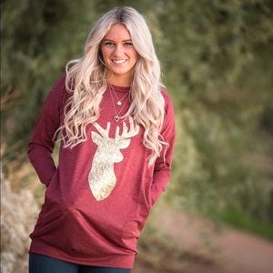 Sparkly Reindeer Tunic